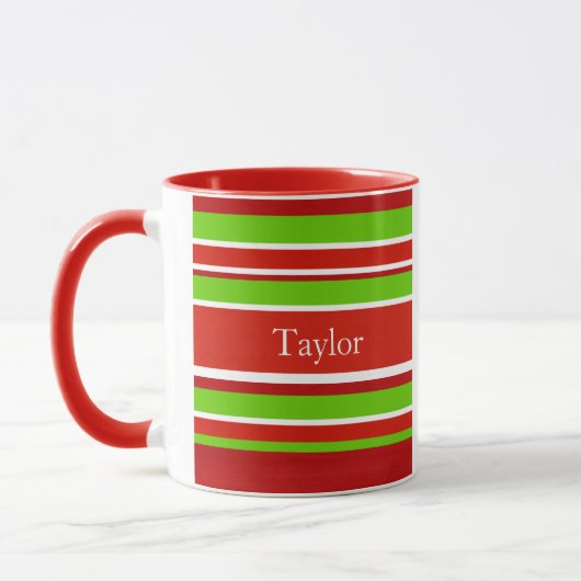 Mug Rouge vert et blanc (Gauche)