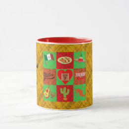 Mug Rouge Vert or mexicain