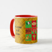 Mug Rouge Vert or mexicain (Devant gauche)
