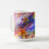 Mug Rouge violet jaune Abstrait (Devant gauche)