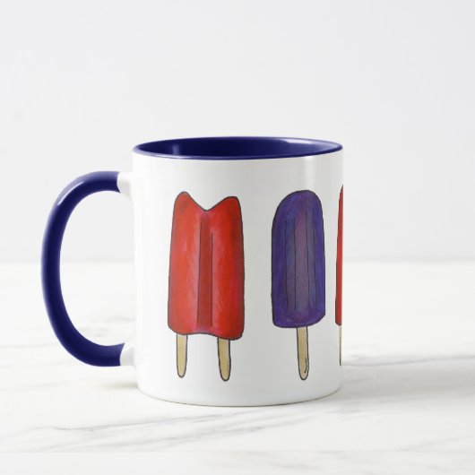 Mug Rouge Violet Twin Pop Popsicle Ice Lolly été (Gauche)