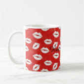 Mug Rouges Lèvres Blanches Baisers Saint-Valentin Amou (Gauche)