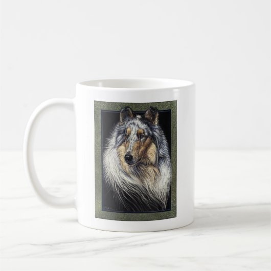 Mug Rough Collie Art par Glenda S Harlan (Gauche)