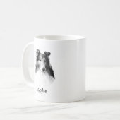 Mug Rough Collie Charbon (Devant gauche)