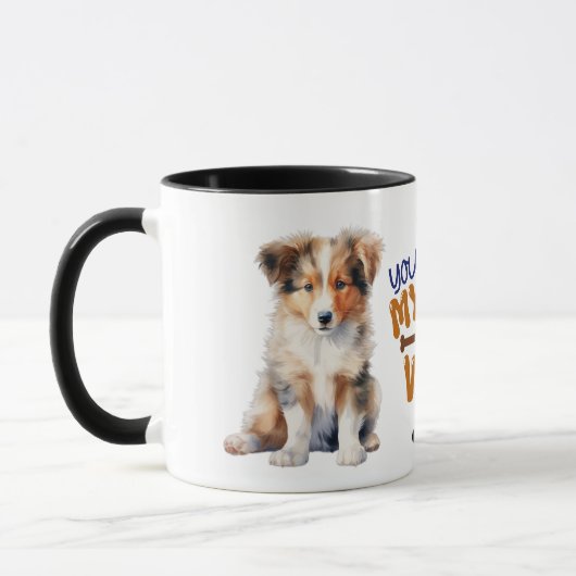 Mug Rough Collie Chien Chien Chien Vous Faites Mon Bag (Gauche)