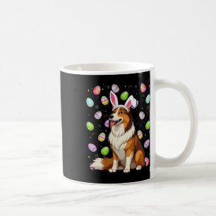 Mug Rough Collie Chien Pâques Chasse aux oeufs Bunny P