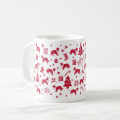 Mug Rough Collie Design de Noël (Devant gauche)