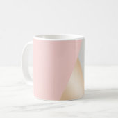 Mug Rougissent le rose, le gris et les triangles (Devant gauche)