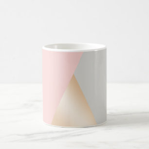 Mug Rougissent le rose, le gris et les triangles