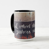 Mug rouille brun rouge Abstrait (Devant gauche)