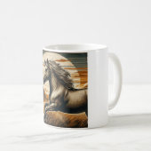 Mug Rouille/cheval vintage/Ouest (Devant droit)