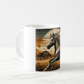 Mug Rouille/cheval vintage/Ouest (Devant gauche)