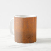 Mug Rouille noire, texture métallique gros plan. (Devant gauche)