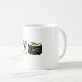 Mug Roulades de sushi Kawaii joyeuses (Devant droit)