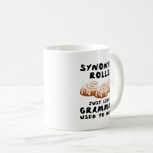 Mug Roulements de synonymes (Devant droit)