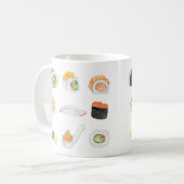 Mug Roulés de sushi à l'aquarelle (Devant gauche)