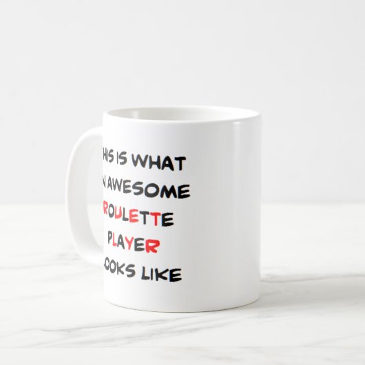 Mug roulette player, génial (Devant gauche)