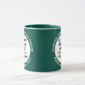 Mug Round Frame 2 Photo Text Hunter Green Custom Combo (Centre)