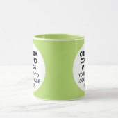 Mug Round Frame 2 x Photo Logo Lime Custom Combo (Centre)