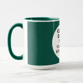 Mug Round Frame Photo Logo Large Green Custom Combo (Gauche)