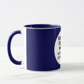Mug Round Frame Photo Logo Navy Blue Custom Combo (Gauche)