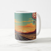 Mug Route 66 Vintage American Road Trip Art (Devant droit)