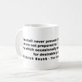 Mug Route de Friedrich Hayek à la citation de (Devant gauche)