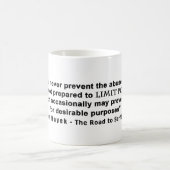 Mug Route de Friedrich Hayek à la citation de (Centre)