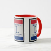 Mug Route Lincoln, US Route 30 (Devant droit)