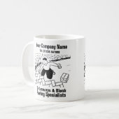 Mug Routes et pavage de blocs Cartoon. (Devant gauche)