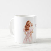 Mug Roux Robe Rose Amour Bébé (Devant gauche)