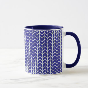 Mug Royal Bleu Tricot Combinaison Marine