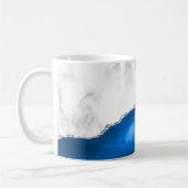 Mug Royal Blue Agate Silver Glitter White Marble  (Gauche)