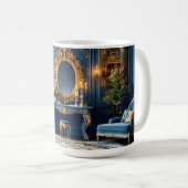 Mug Royal Blue Baroque. (Devant droit)