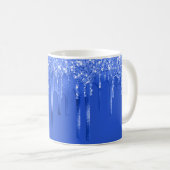 Mug Royal Blue Glitter Drips (Devant droit)