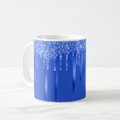 Mug Royal Blue Glitter Drips (Devant gauche)