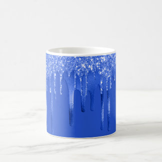 Mug Royal Blue Glitter Drips