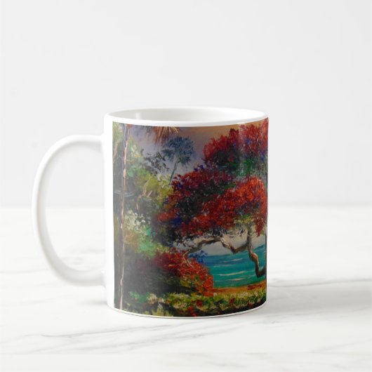 Mug Royal Poinciana Tree & Boat par Mazz (Gauche)
