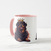 Mug Royal Rottweiler Dog Queen Crown (Devant gauche)