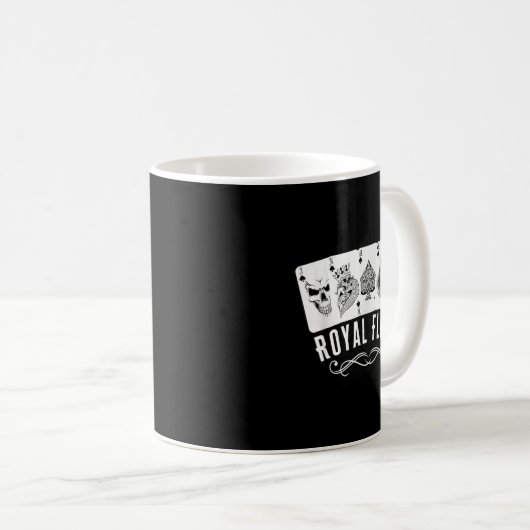 Mug Royal Spade Flush Skeleton King Queen Spades Ker G (Devant droit)