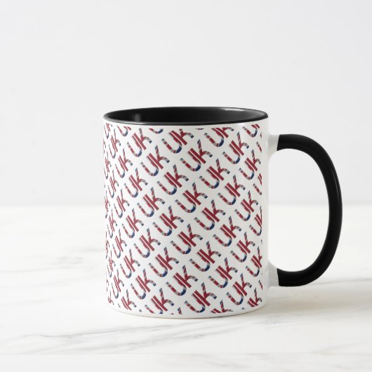 Mug Royaume-Uni Union Jack British Drapeau Typographie (Droite)
