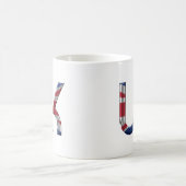 Mug Royaume-Uni Union Jack British Drapeau Typographie (Centre)