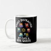 Mug Rpg Gamer Cats Side Quest Funny Nerd Adhd Cat Men  (Gauche)