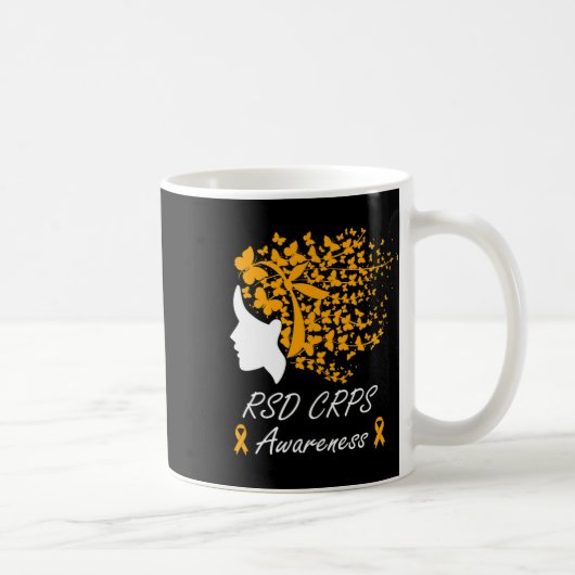 Mug Rsd Crps Sensibilisation - Femmes Papillons Cheveu (Droite)
