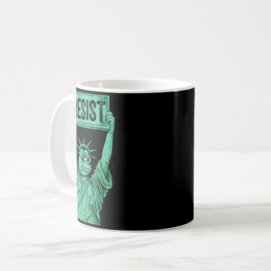 Mug Rtland Frog Funny City Art - Rtland Frog Protest  (Devant gauche)