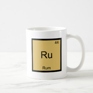 Mug Ru - Rhum T-Shirt Symbole d'Élément de Chimie Drôl