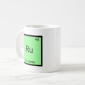 Mug Ru - Rousseau Élément Drôle de Chimie Symbole Tee (Devant gauche)