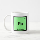 Mug Ru - Rousseau Élément Drôle de Chimie Symbole Tee (Gauche)