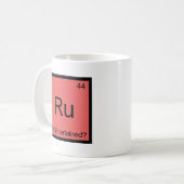 Mug Ru - Symbole d'élément de chimie non diverti Tee (Devant gauche)