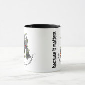 Mug Ruban 3 de fleur de la maladie de Parkinsons (Centre)